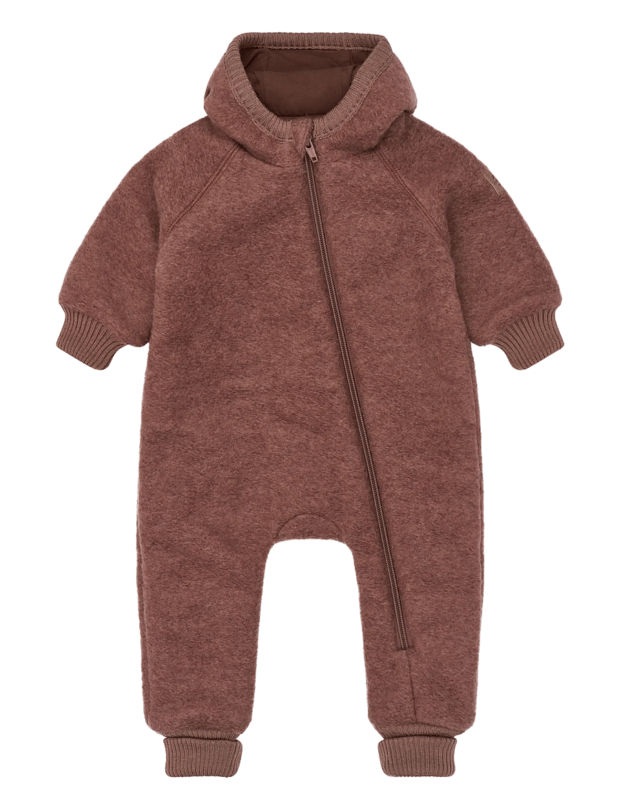 mikk-line - Airwool Suit w Ears - langärmelige bodys - burlwood - 0