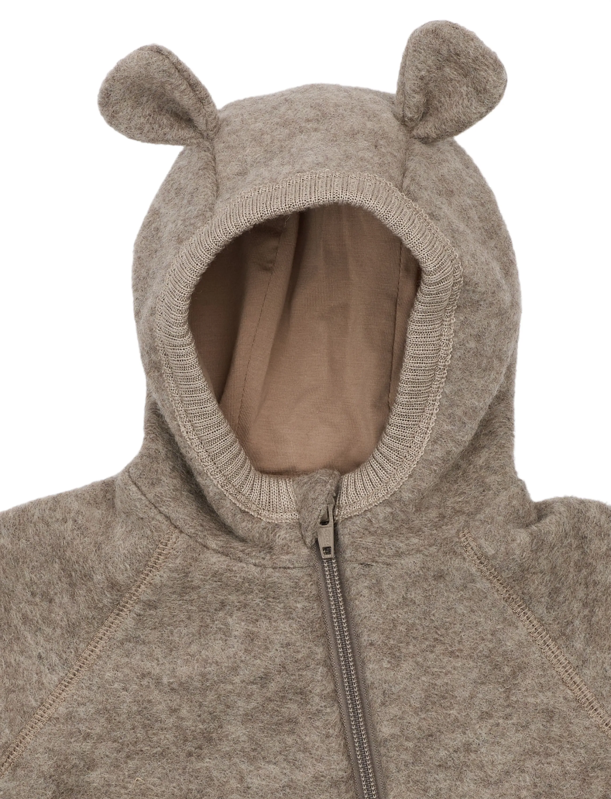 mikk-line - Airwool Suit w Ears - long-sleeved bodies - melange denver - 3