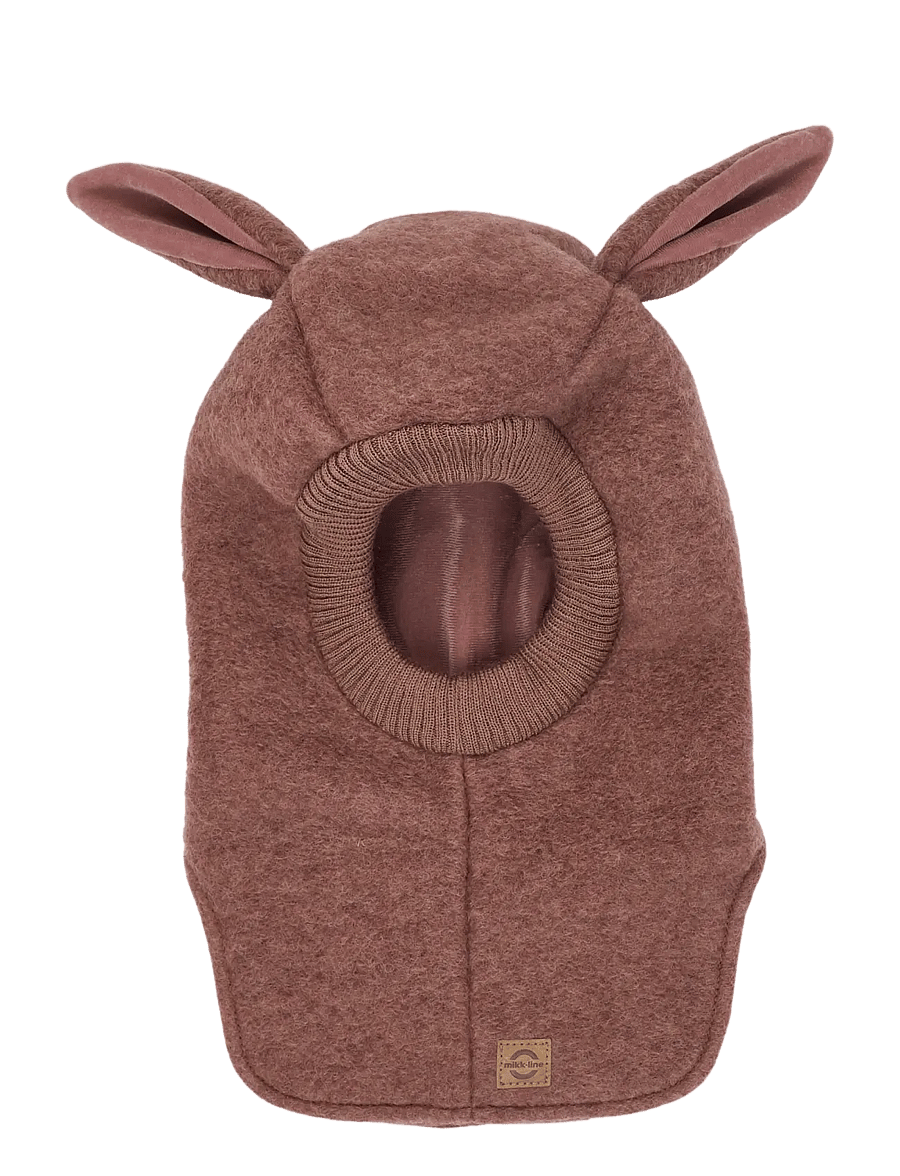 mikk-line - Airwool Balaclava w Bunny Ears - winteraccessoires - burlwood - 0