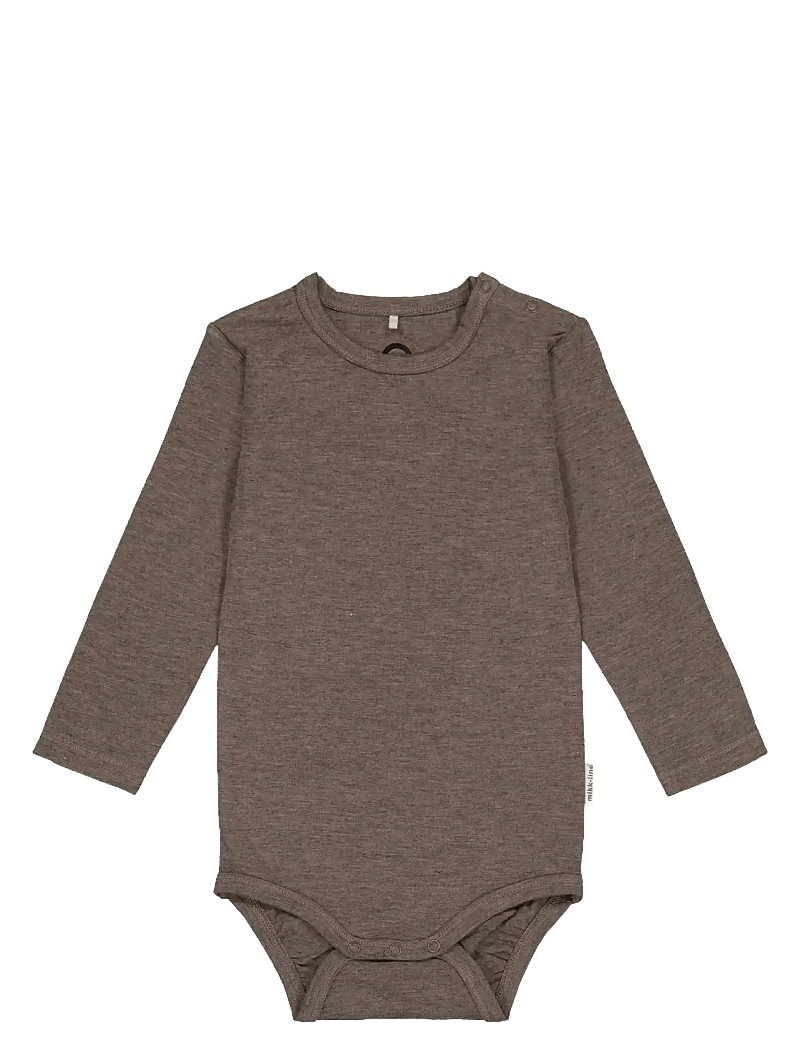 mikk-line - Wool/Bamboo LS Body - langermasamfellur - melange denver - 0