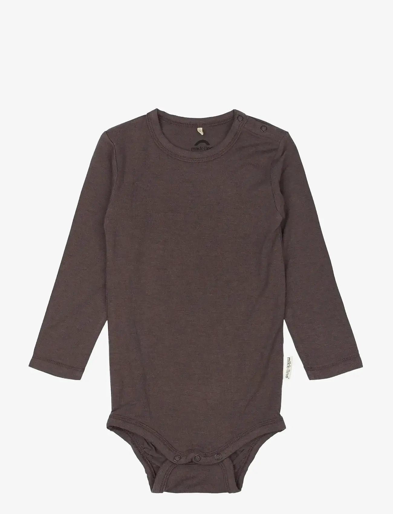 mikk-line - Wool/Bamboo LS Body - langärmelige bodys - sparrow - 0