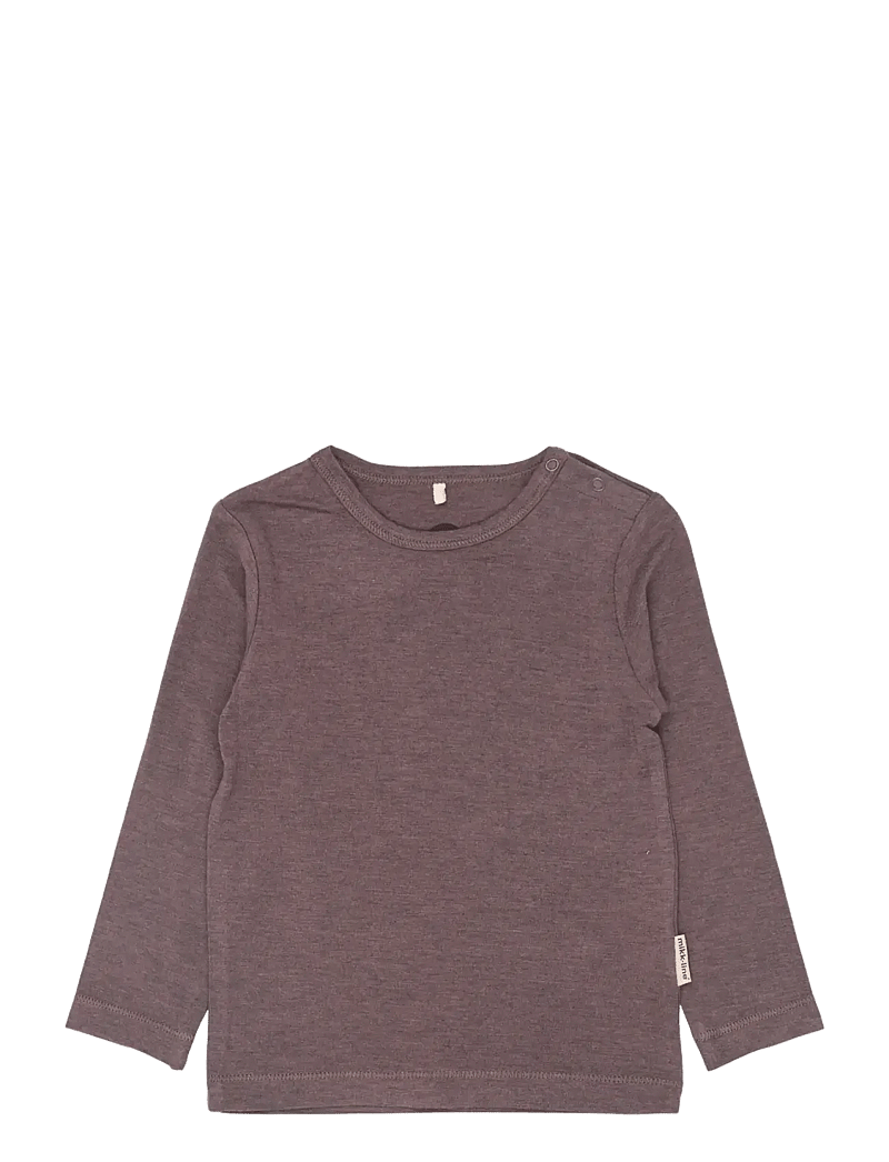 mikk-line - Wool/Bamboo LS Top - langærmede t-shirts - sparrow - 0