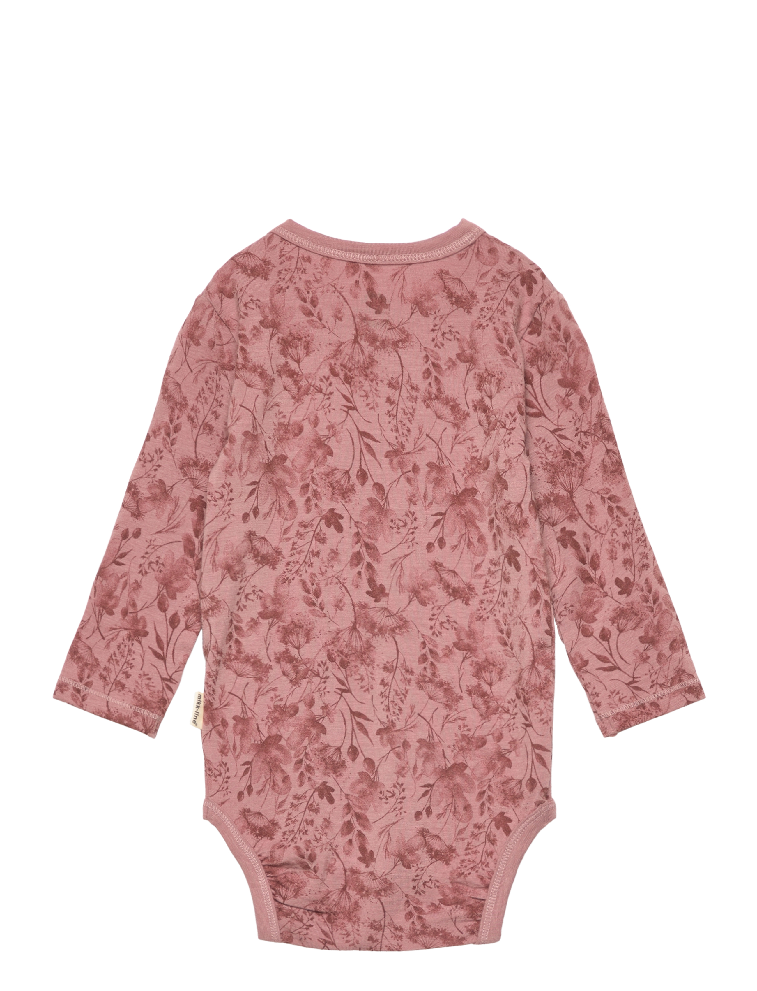 mikk-line - Wool/Bamboo LS Body AOP - burlwood - 1