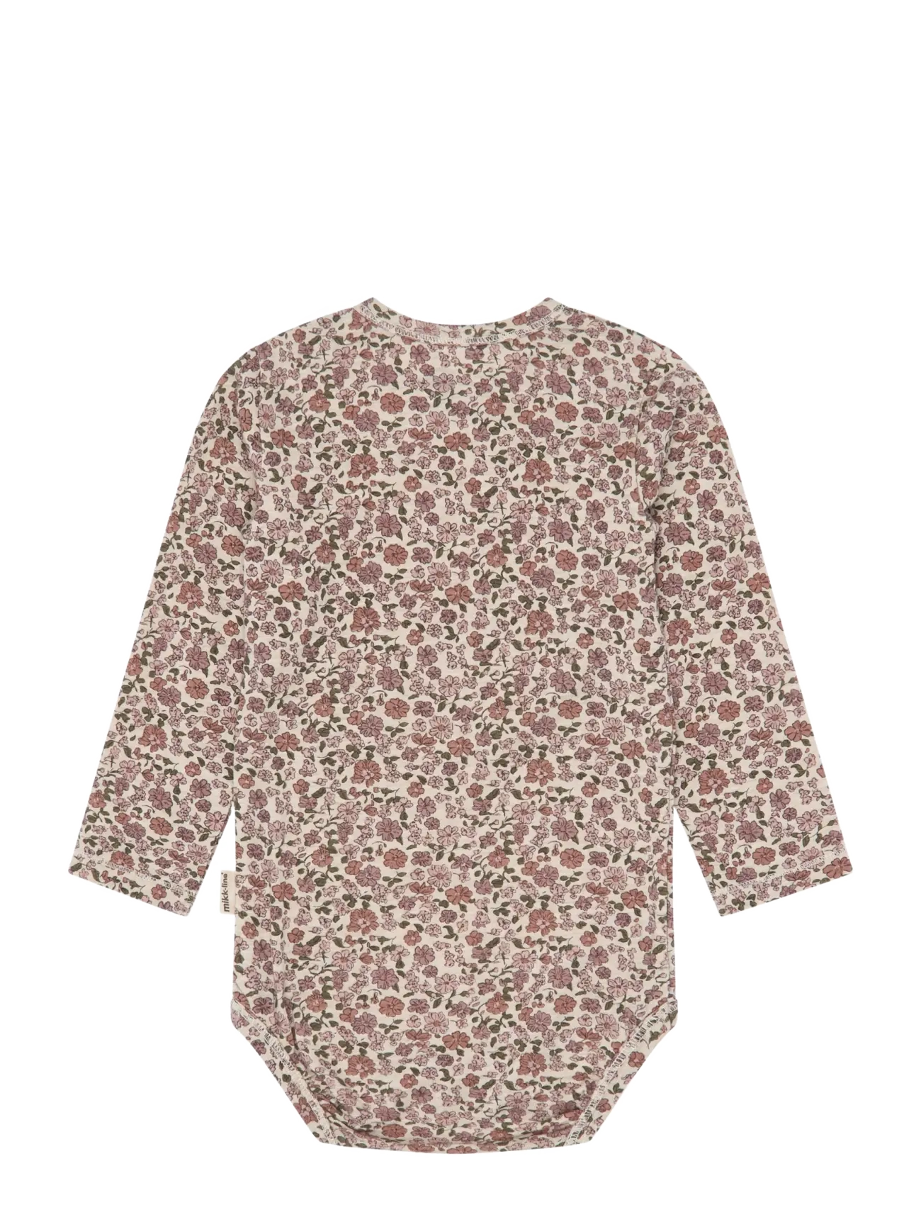 mikk-line - Wool/Bamboo LS Body AOP - långärmade bodies - floral sketch aop - 1