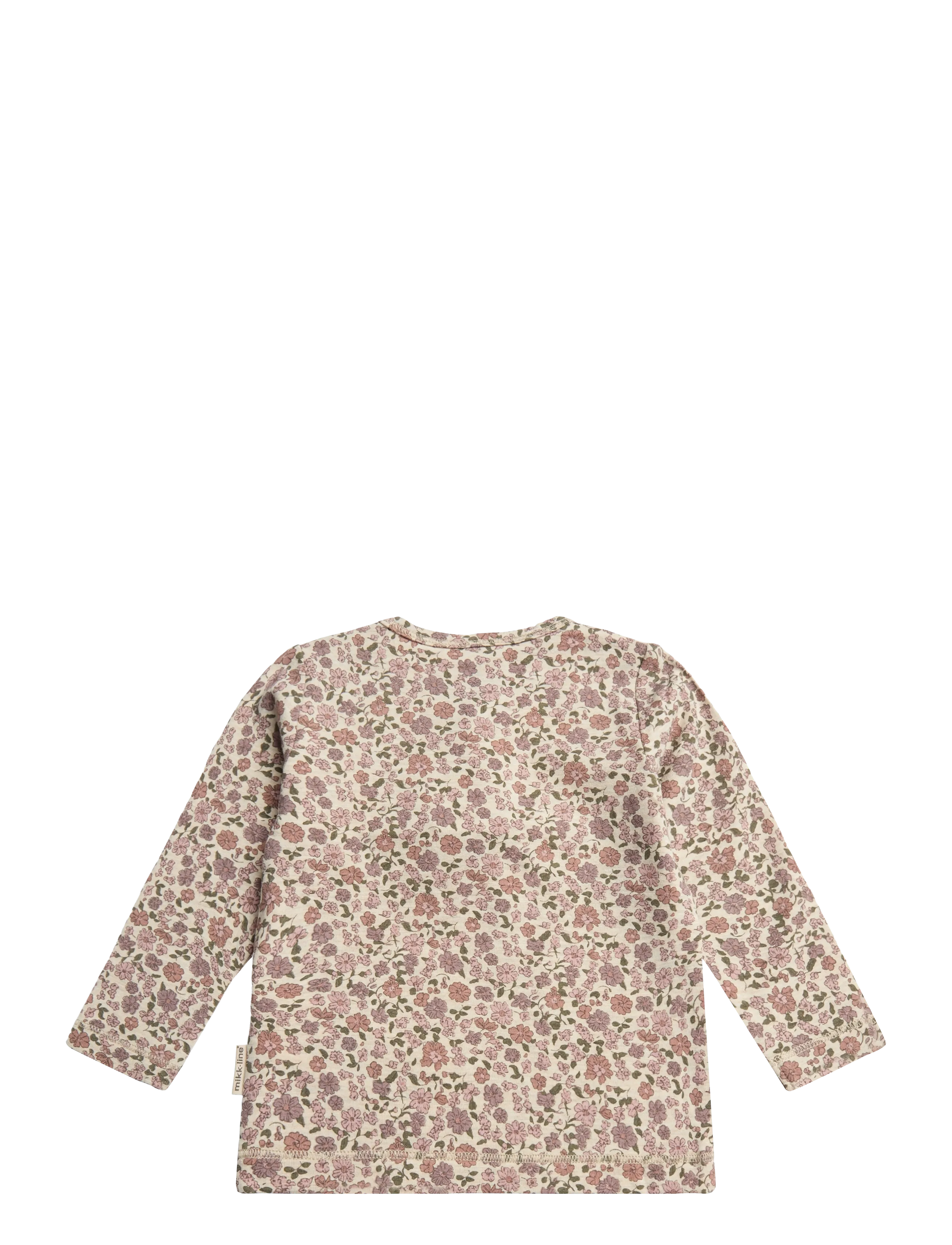 mikk-line - Wool/Bamboo LS Top AOP - efterårstøj - floral sketch aop - 1
