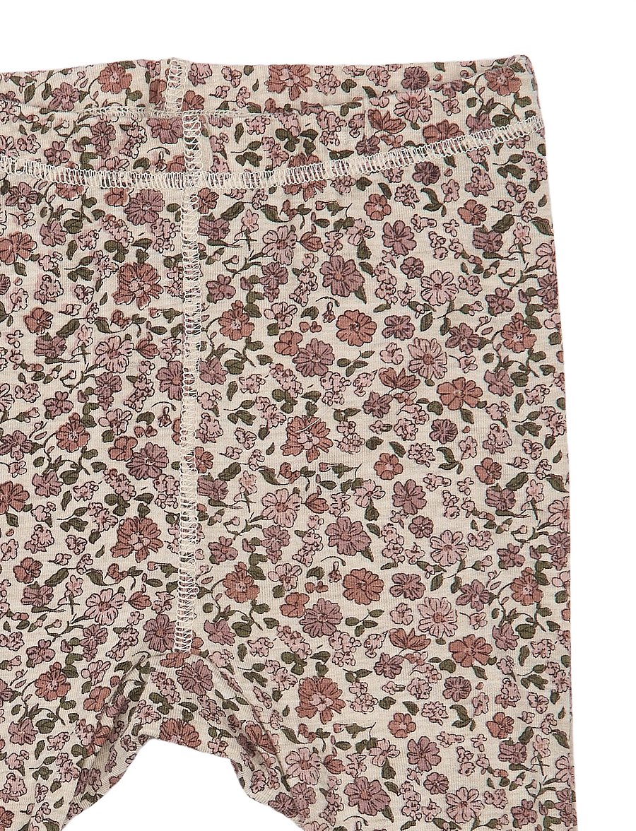 mikk-line - Wool/Bamboo Legging AOP - leggings - floral sketch aop - 2
