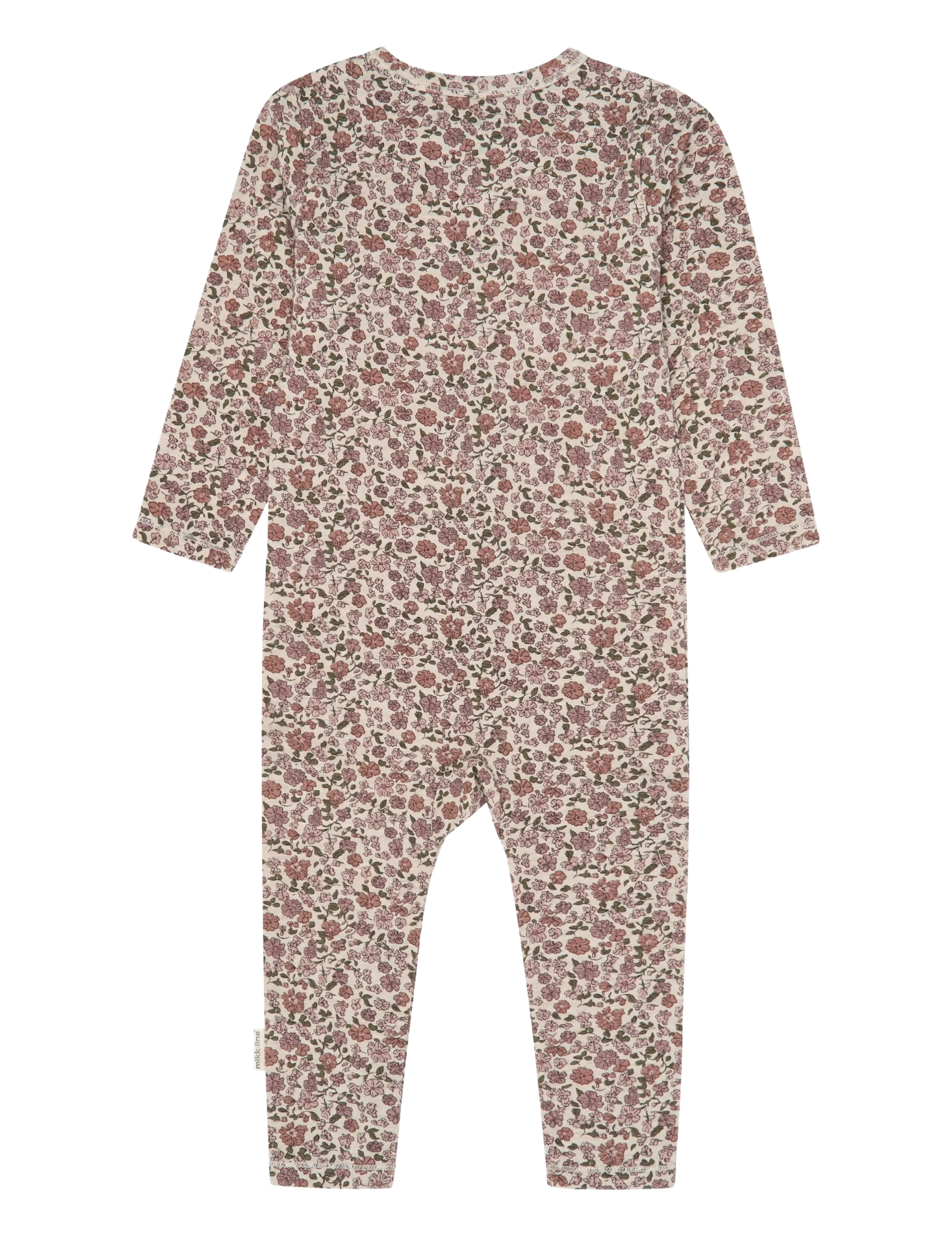 mikk-line - Wool/Bamboo LS Suit AOP - byxdress - floral sketch aop - 1