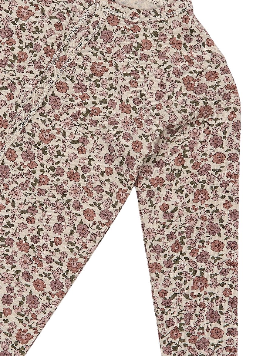 mikk-line - Wool/Bamboo LS Suit AOP - byxdress - floral sketch aop - 3