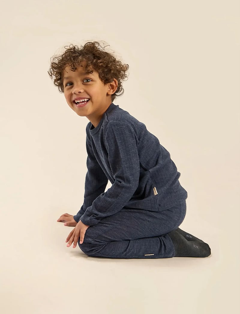 mikk-line - Merino Wool Legging - leggings - melange blue nights - 0