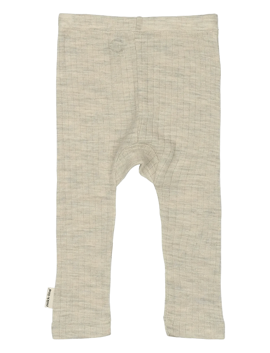 mikk-line - Merino Wool Legging - leggings - melange offwhite - 2