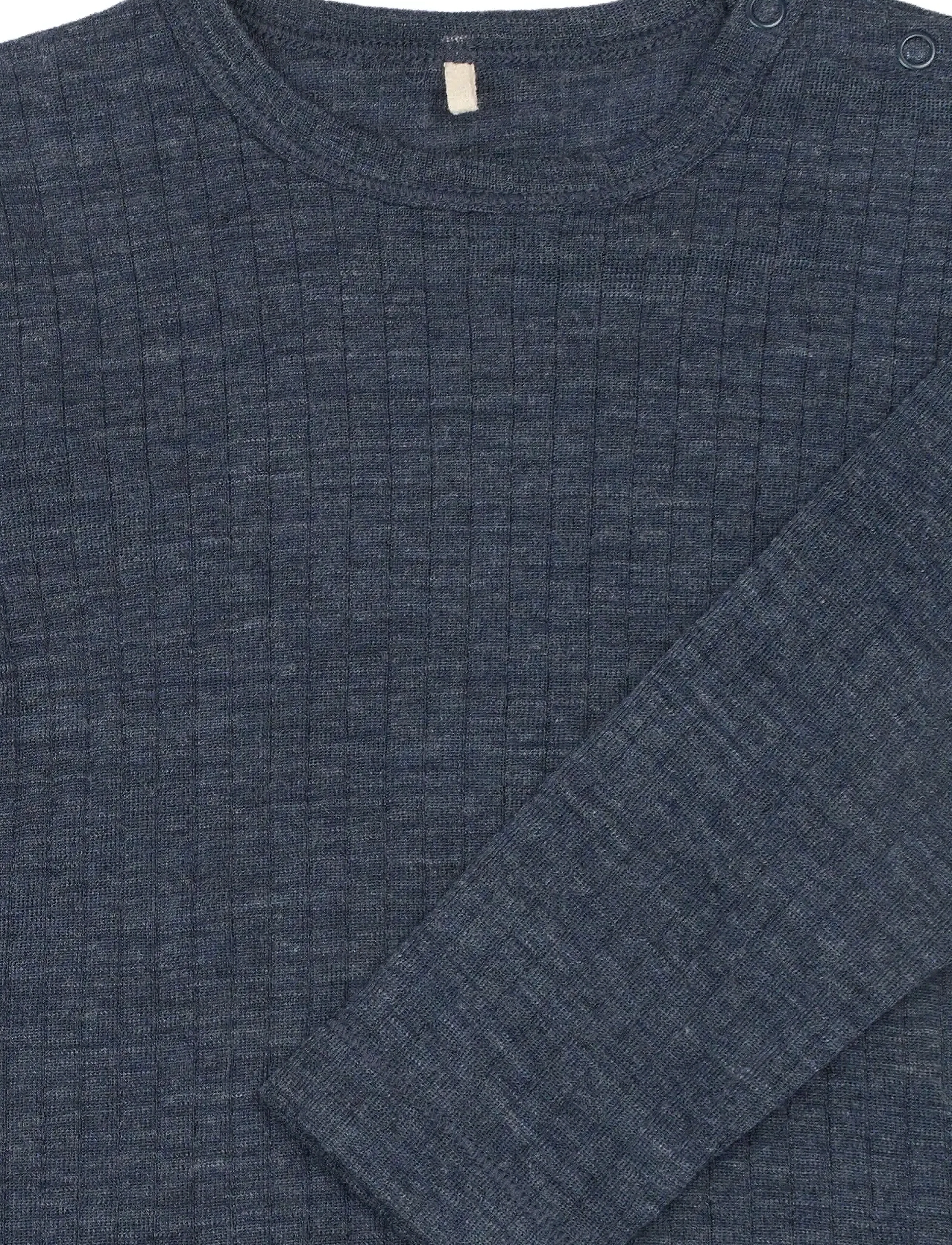 mikk-line - Merino Wool LS Top - langærmede t-shirts - melange blue nights - 3