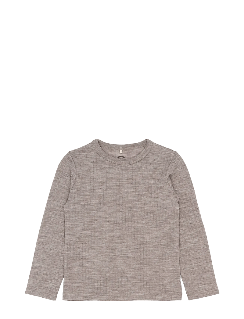 mikk-line - Merino Wool LS Top - långärmade t-shirts - melange denver - 0