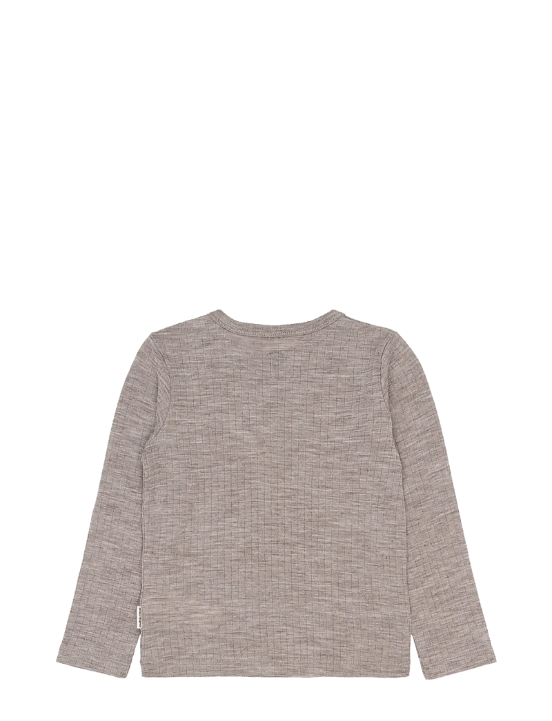 mikk-line - Merino Wool LS Top - långärmade t-shirts - melange denver - 1