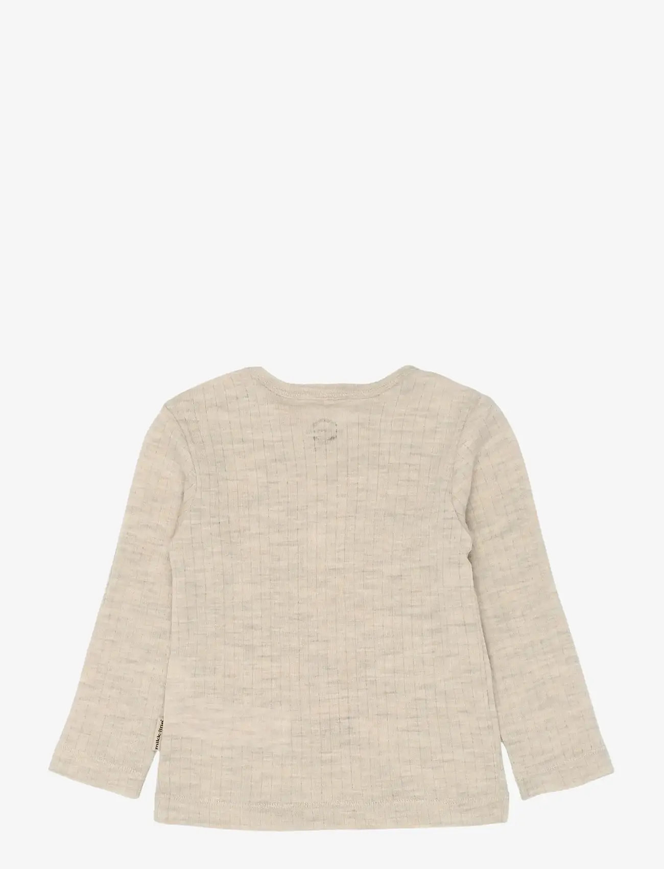 mikk-line - Merino Wool LS Top - langærmede t-shirts - melange offwhite - 2