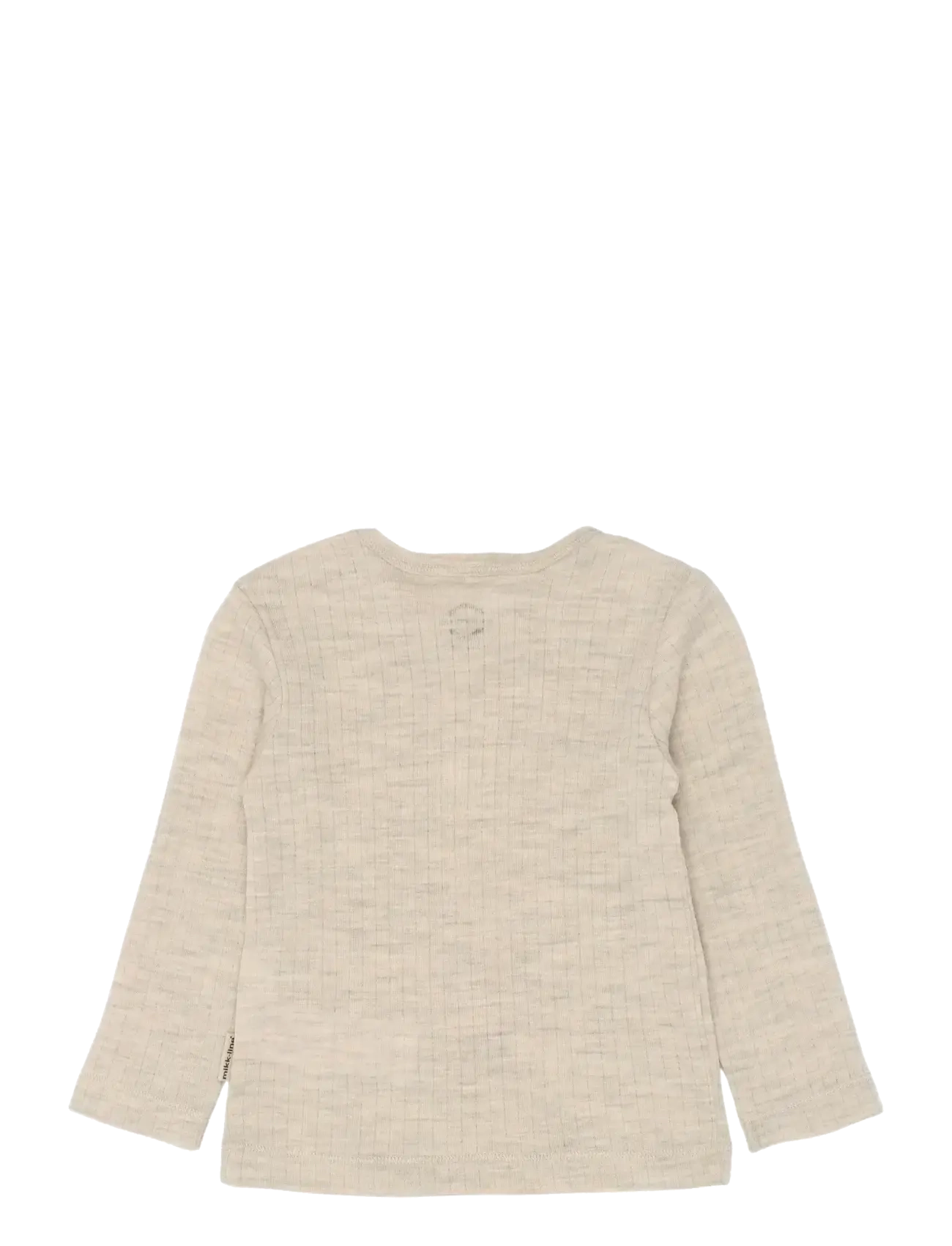 mikk-line - Merino Wool LS Top - t-paidat - melange offwhite - 2