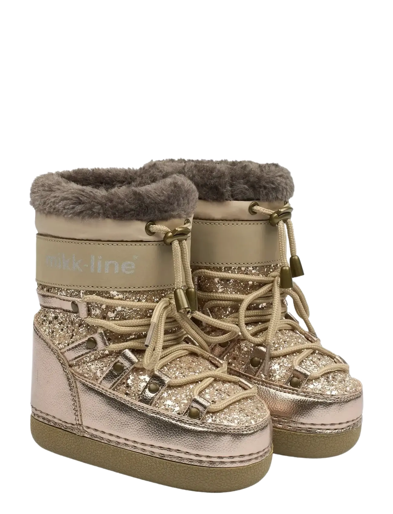 mikk-line Snow Boot Glitter - Kengät - CHAMPAGNE GLITTER / gold