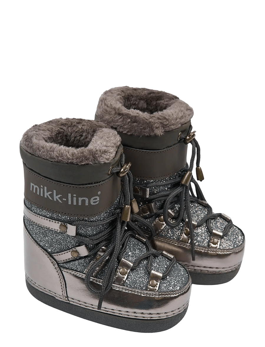 mikk-line - Snow Boot Glitter - winterstiefel - dark shadow - 0