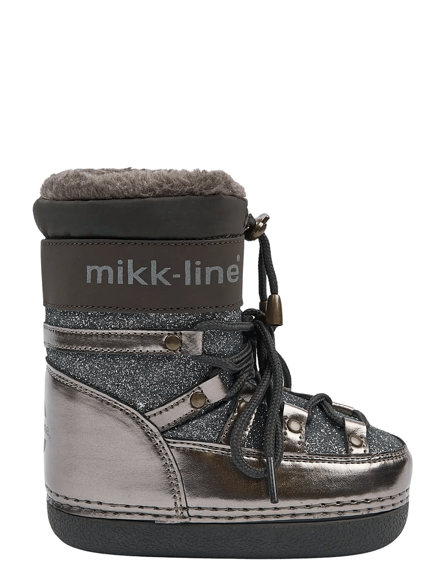 mikk-line - Snow Boot Glitter - winterstiefel - dark shadow - 1