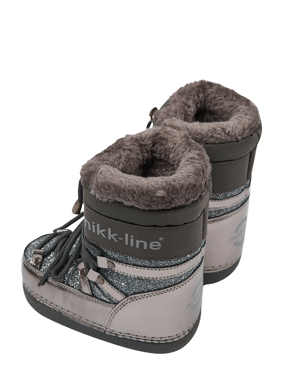 mikk-line - Snow Boot Glitter - winterstiefel - dark shadow - 3