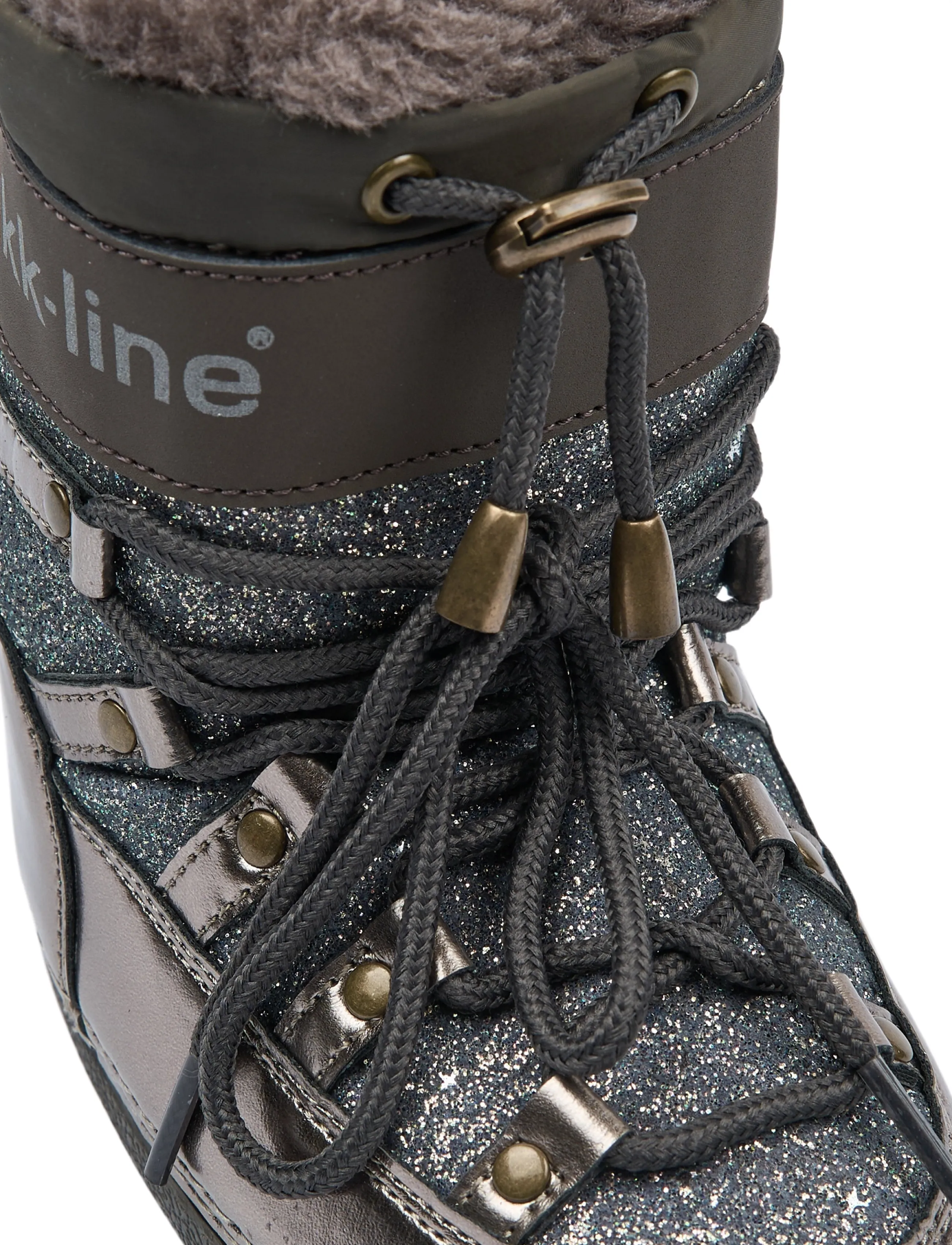 mikk-line - Snow Boot Glitter - winterstiefel - dark shadow - 4
