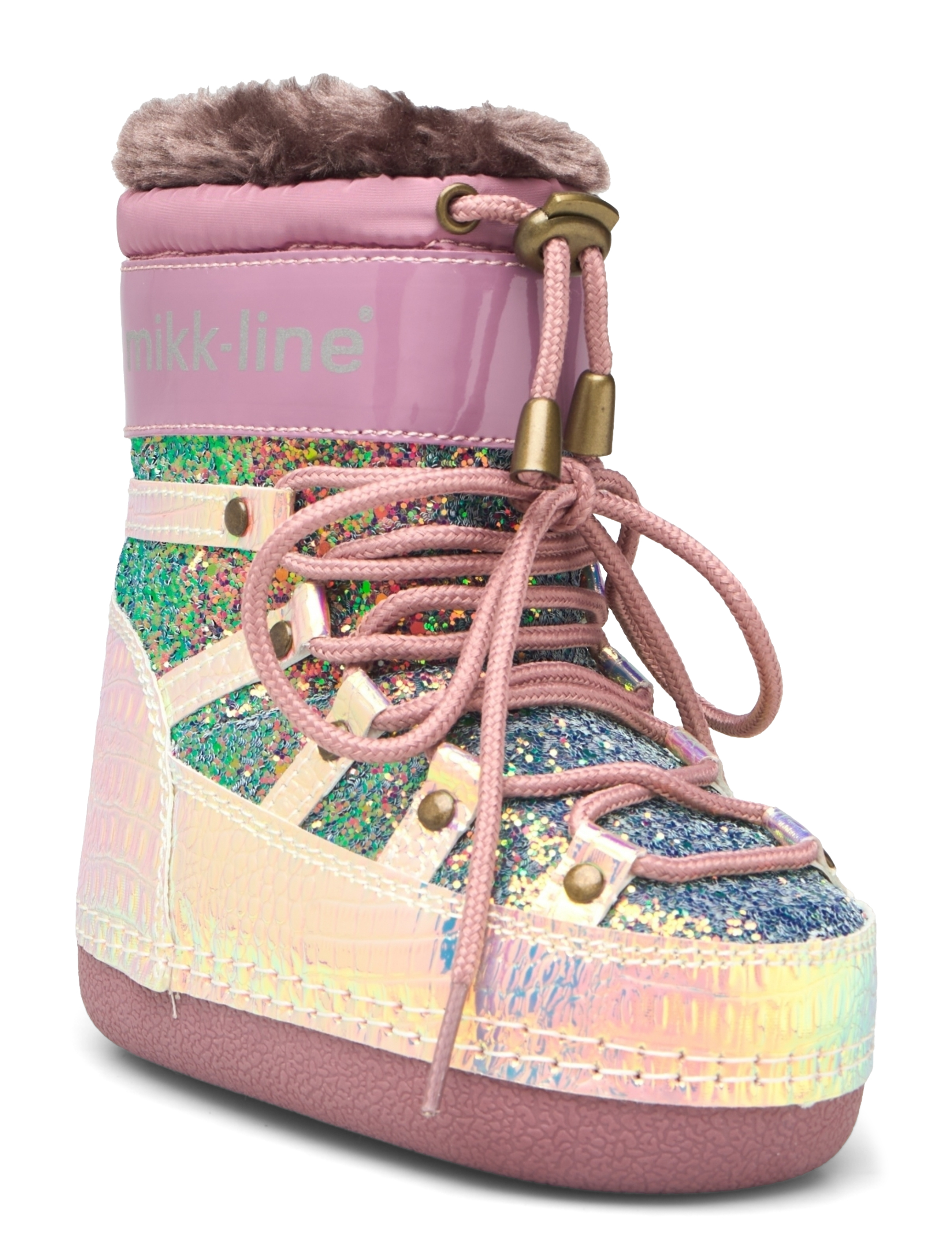 mikk-line Snow Boot Glitter - Kengät - ROSE BROWN / pink/rose
