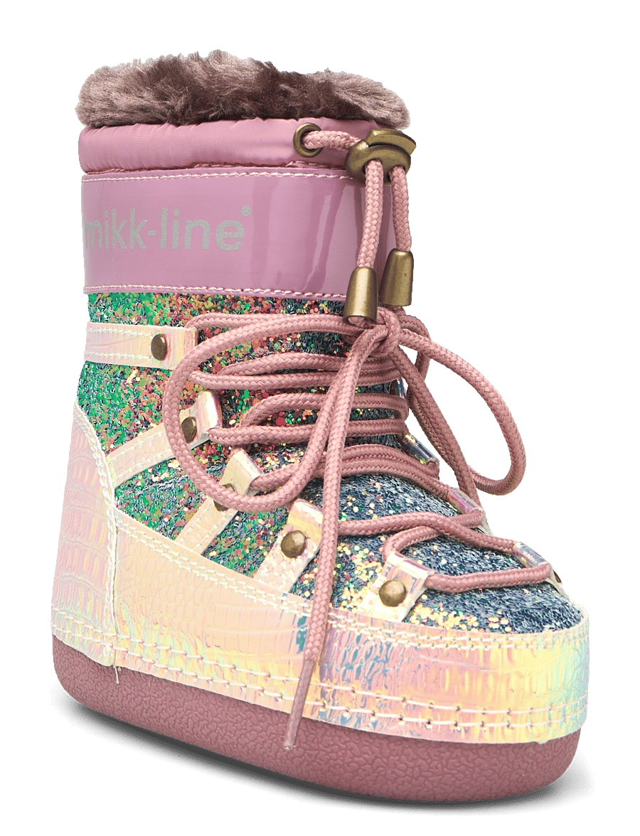 mikk-line - Snow Boot Glitter - vinterstøvler - rose brown - 1