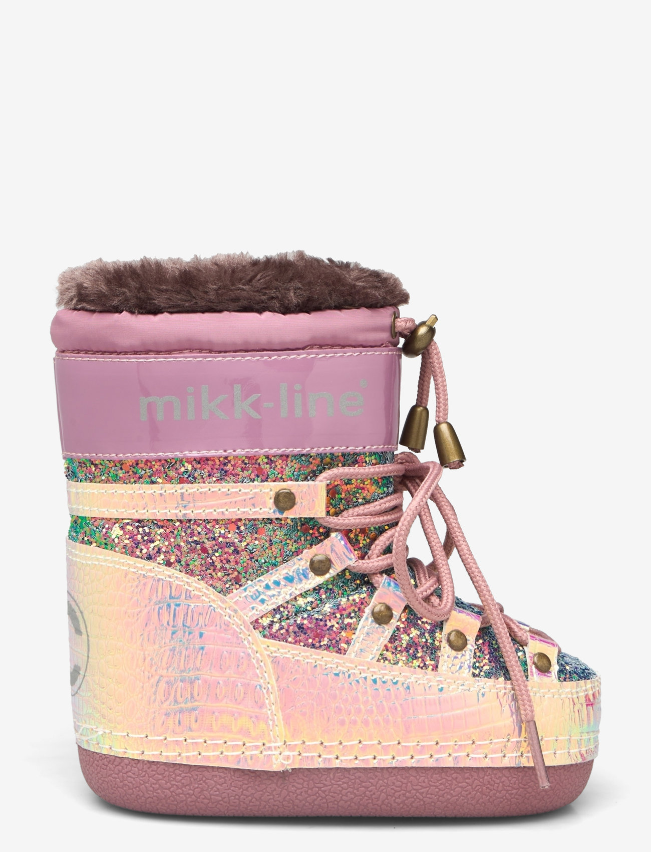 mikk-line - Snow Boot Glitter - vintersko - rose brown - 2