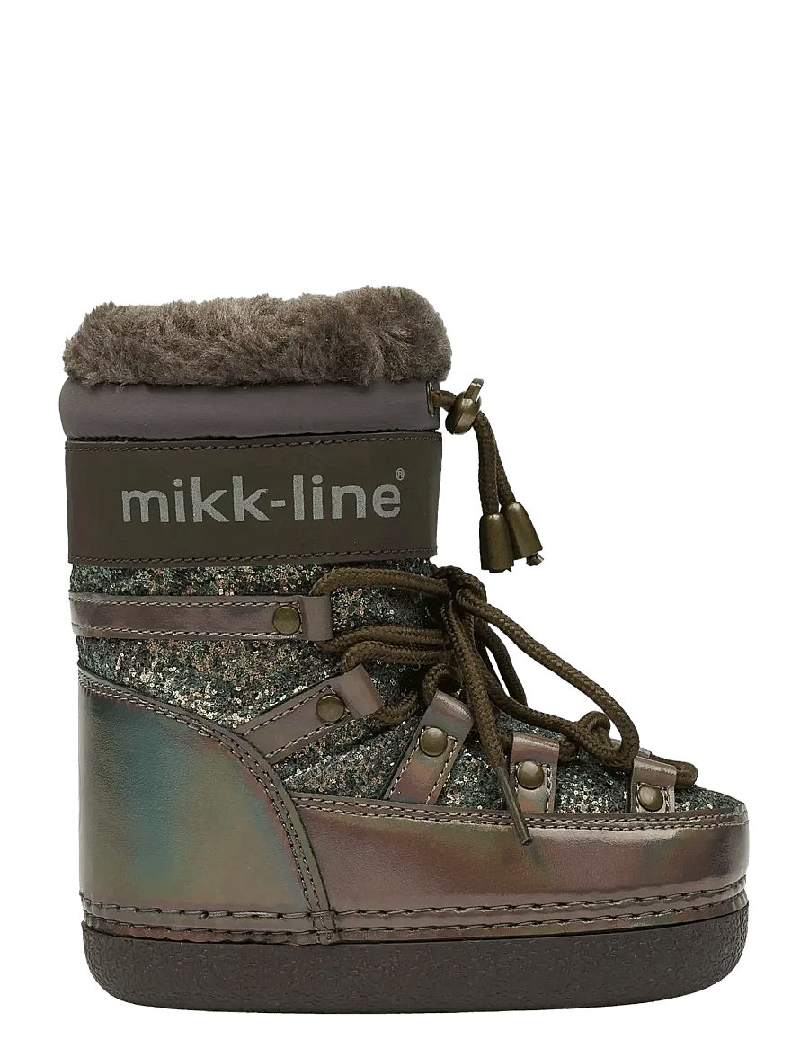 mikk-line - Snow Boot Glitter - vinterstøvler - sparrow - 1