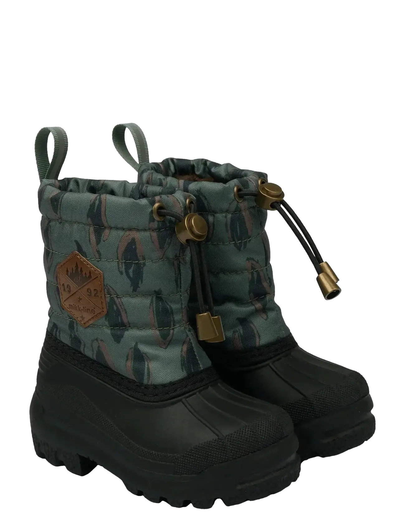 mikk-line Winter Boot Aop, 25, Boots, Khakigrün - Winterboots Pull On, Kinder