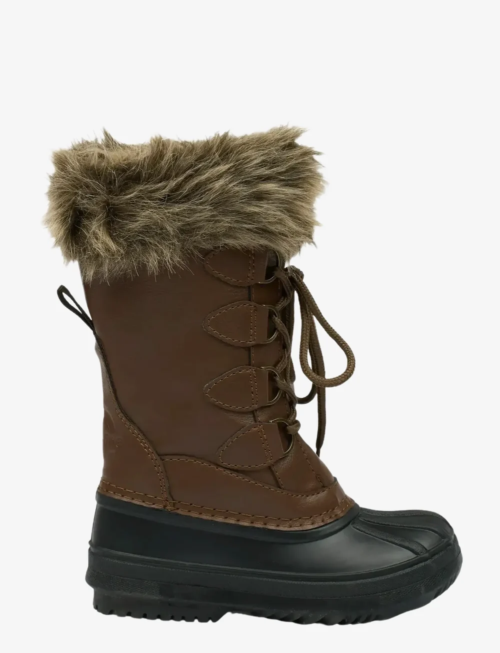 mikk-line - Winter Boot Rubber w. Fake Fur - winterstiefel - cognac - 2