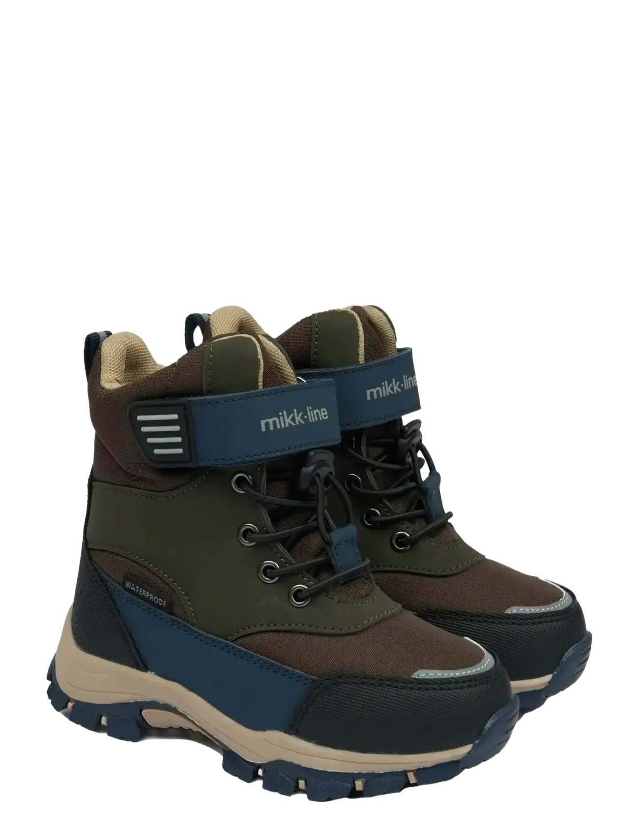 mikk-line Winter Boot Tex Velcro - Vinterstövlar - CHOCOLATE CHIP / khaki/green