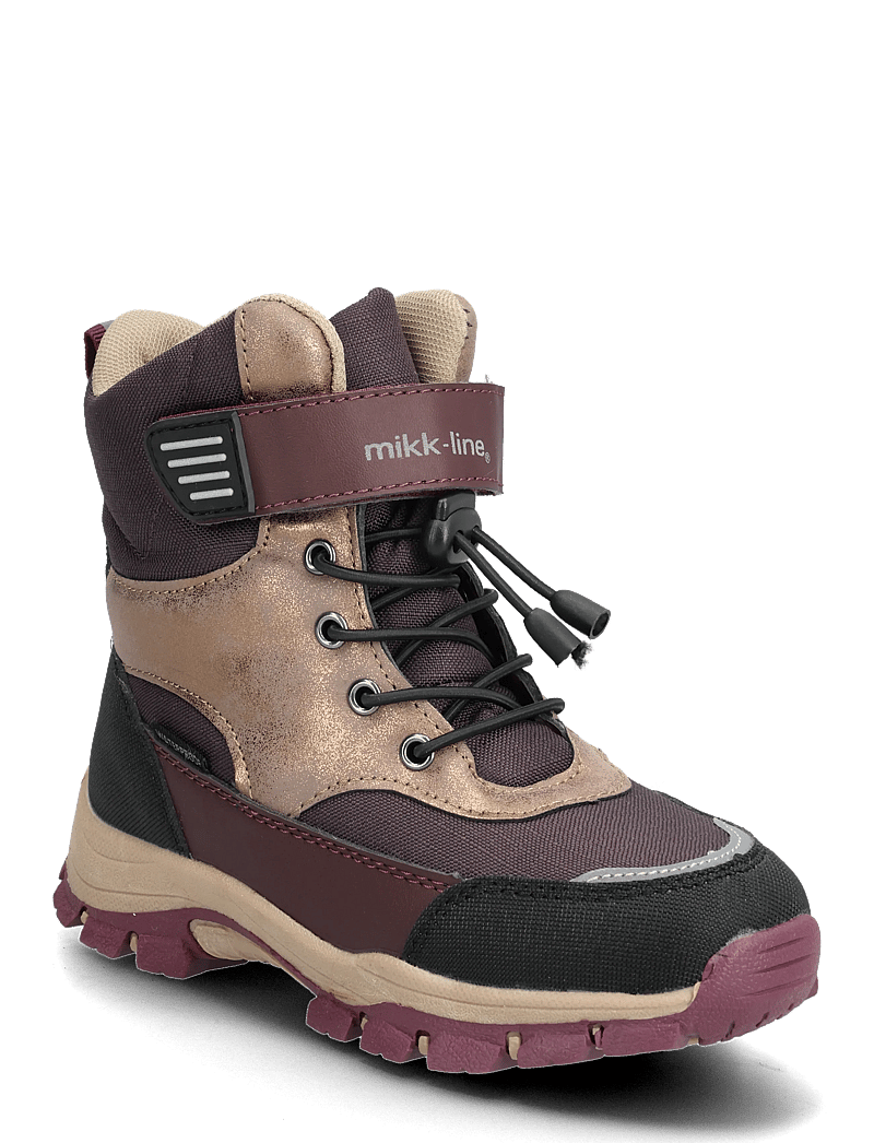 mikk-line - Winter Boot Tex Velcro - raisin - 0