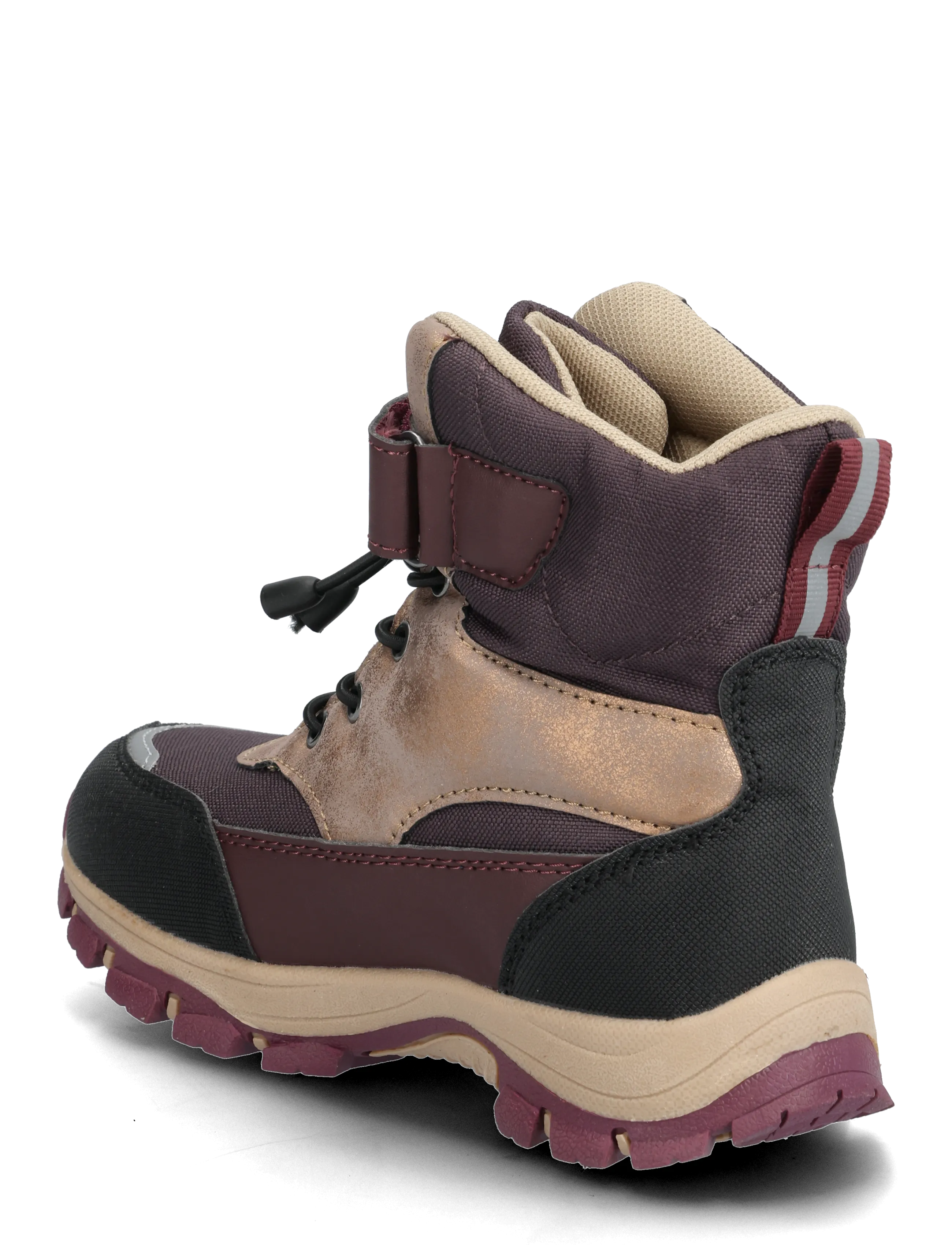 mikk-line - Winter Boot Tex Velcro - efterårssko - raisin - 2