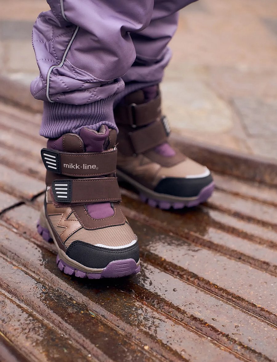 mikk-line - Winter Boot Tex Velcro - winterstiefel - plum perfect - 0