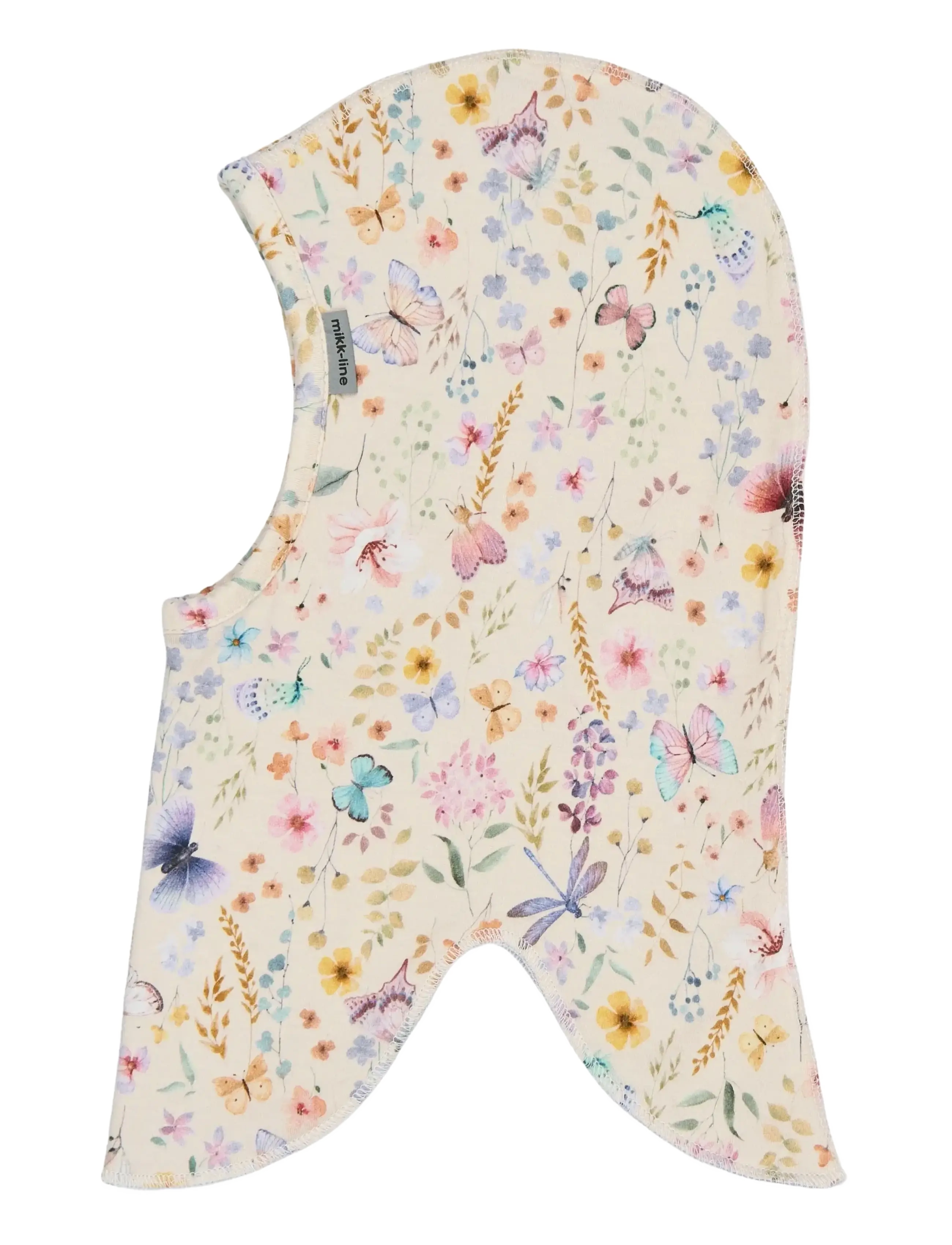 mikk-line Viscose Elastane Balaclava AOP - Uus - BUTTERFLY AOP / cream