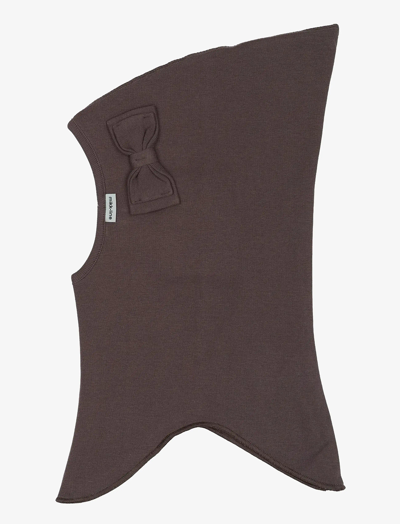 mikk-line - Cotton Balaclava with Bow - Double - vintertilbehør - raisin - 0