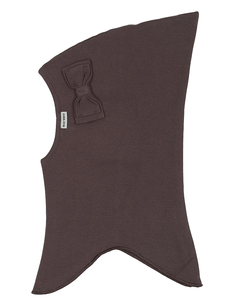 mikk-line - Cotton Balaclava with Bow - Double - vintertilbehør - raisin - 0
