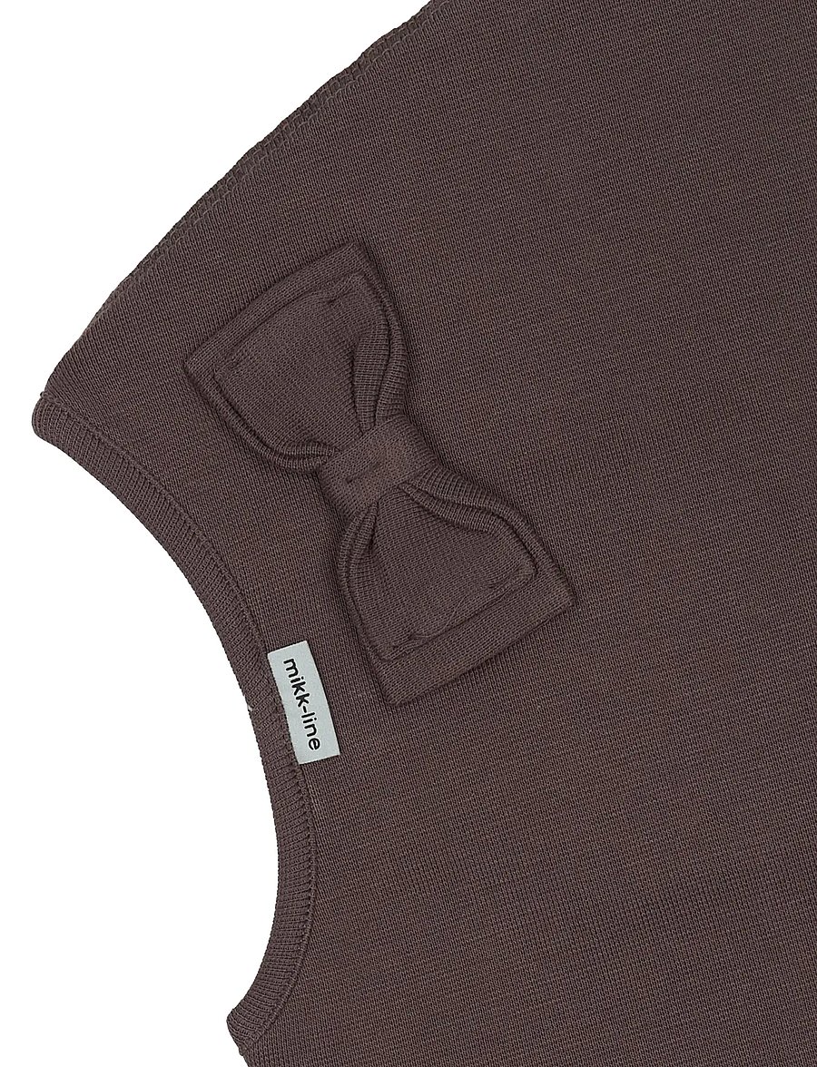 mikk-line - Cotton Balaclava with Bow - Double - vetrar fylgihlutir - raisin - 2