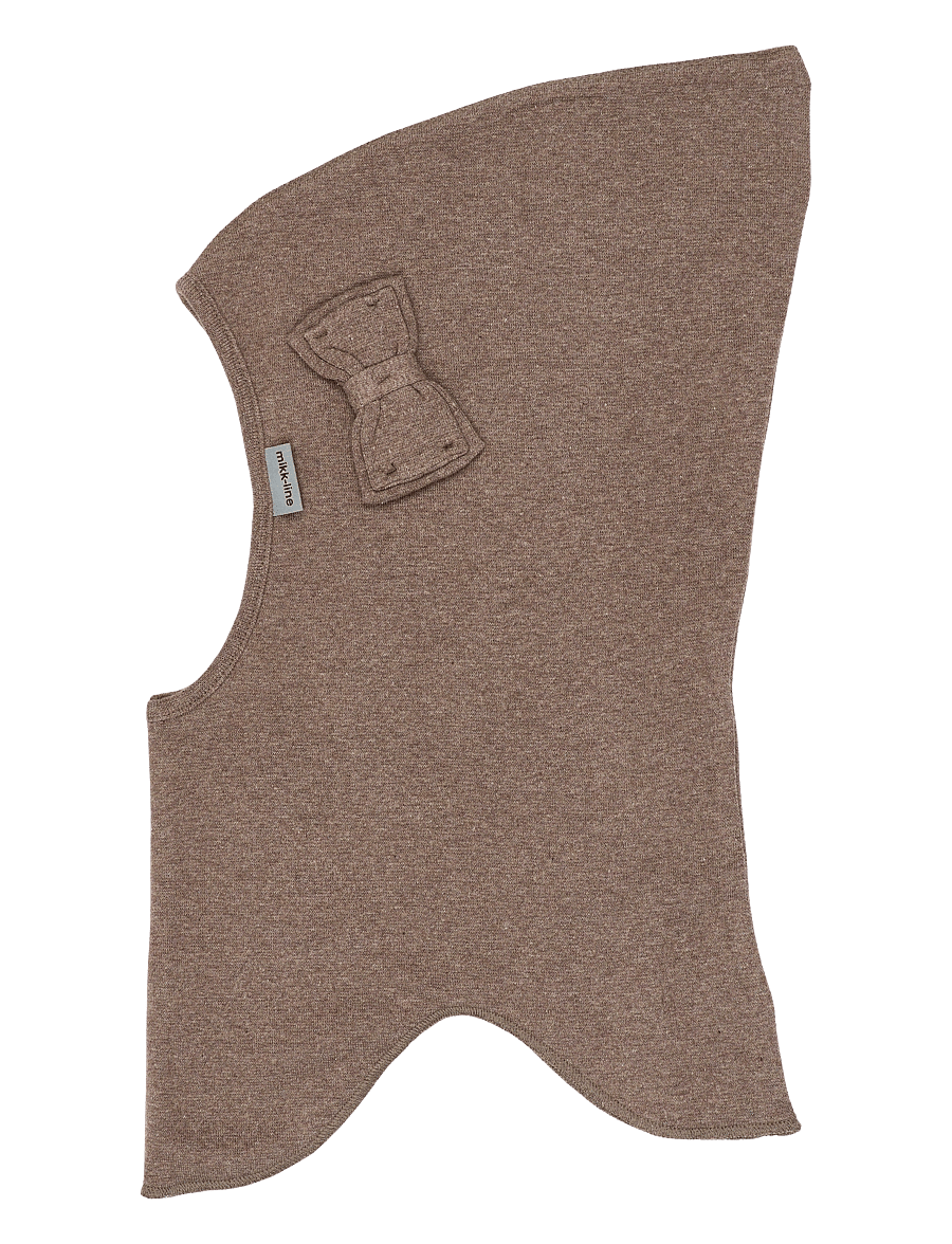 mikk-line - Cotton Balaclava with Bow - Double - winteraccessoires - melange denver - 0