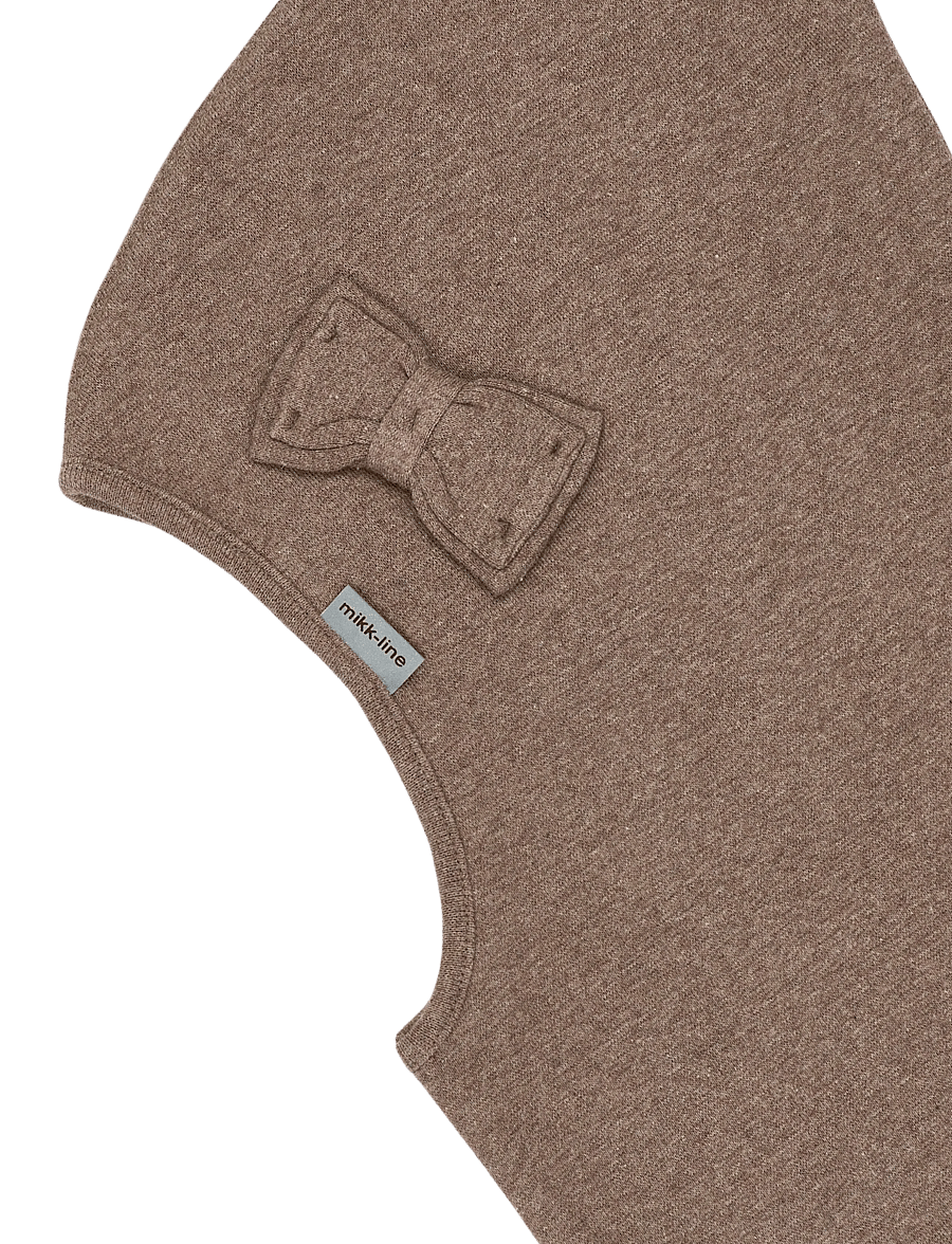 mikk-line - Cotton Balaclava with Bow - Double - winteraccessoires - melange denver - 2
