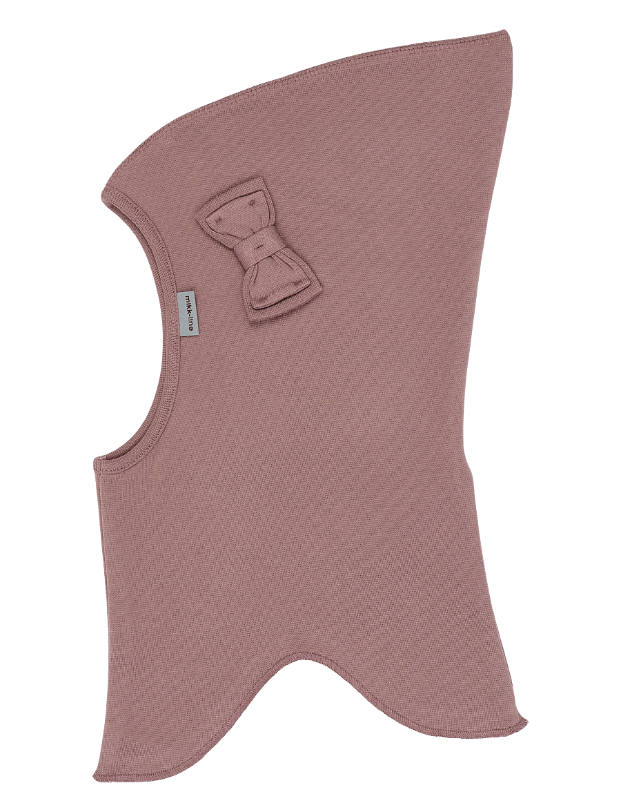 mikk-line - Cotton Balaclava with Bow - Double - talvised aksessuaarid - twilight mauve - 0