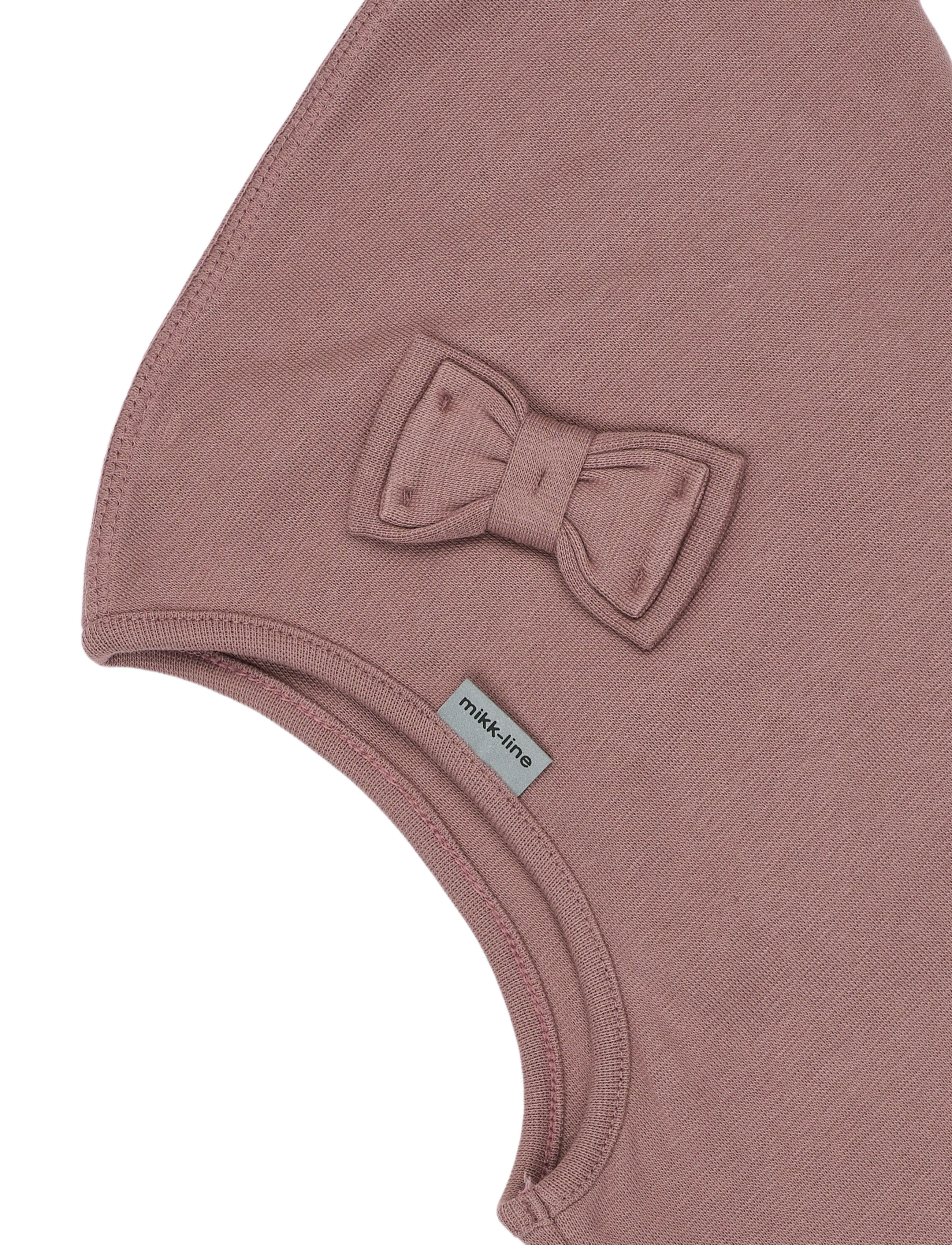 mikk-line - Cotton Balaclava with Bow - Double - talvised aksessuaarid - twilight mauve - 2