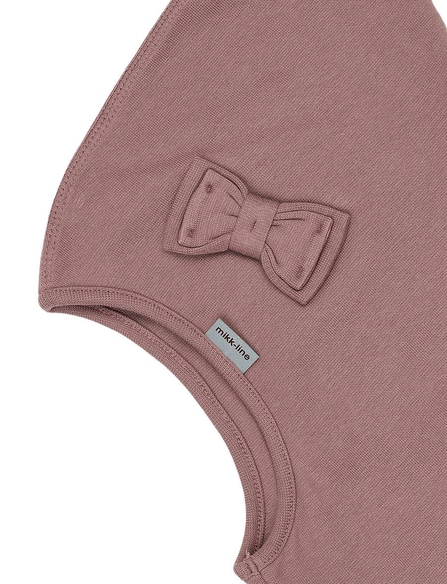 mikk-line - Cotton Balaclava with Bow - Double - talvised aksessuaarid - twilight mauve - 2