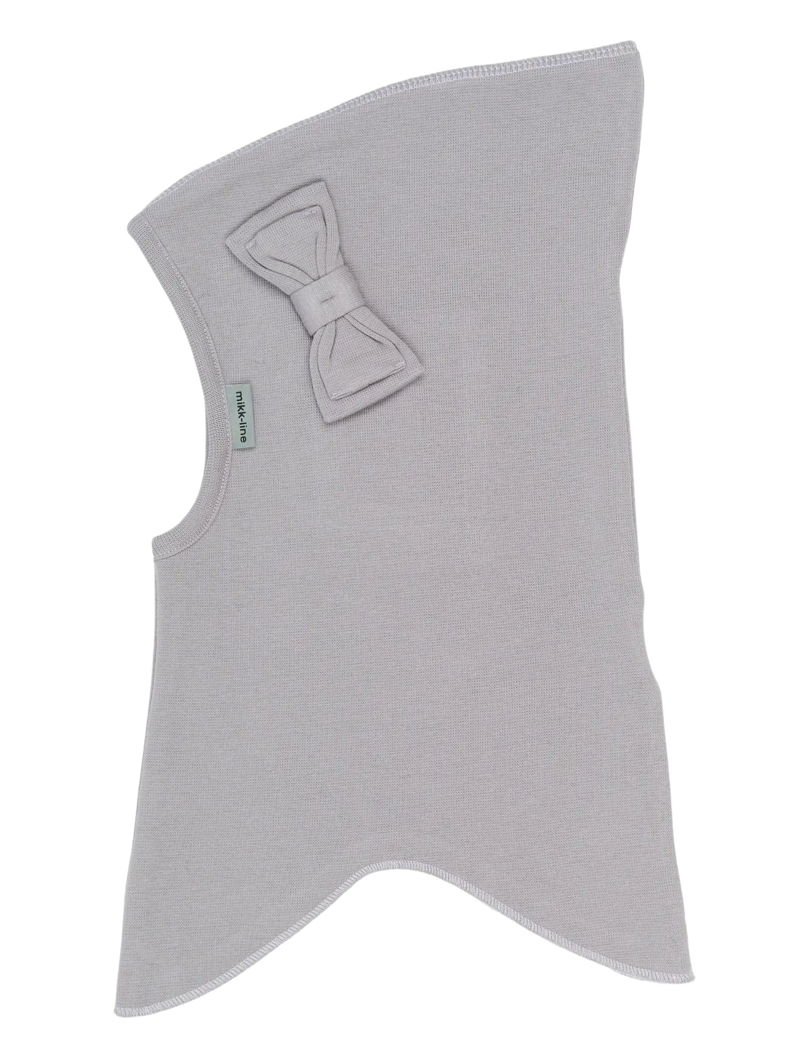mikk-line Cotton Balaclava with Bow - Single - mikk-line - LAVENDER GRAY / grey