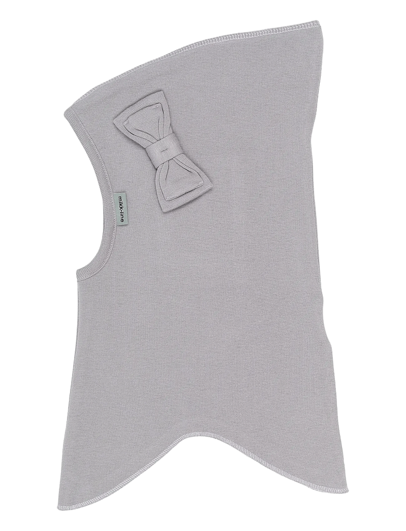 mikk-line - Cotton Balaclava with Bow - Single - vinteraccessoarer - lavender gray - 0