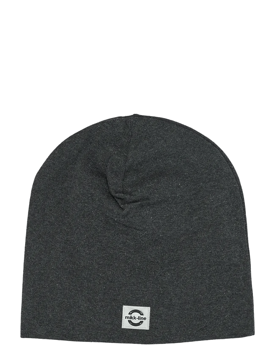 mikk-line - Cotton Hat - Solid - beanies - dark grey melange - 0