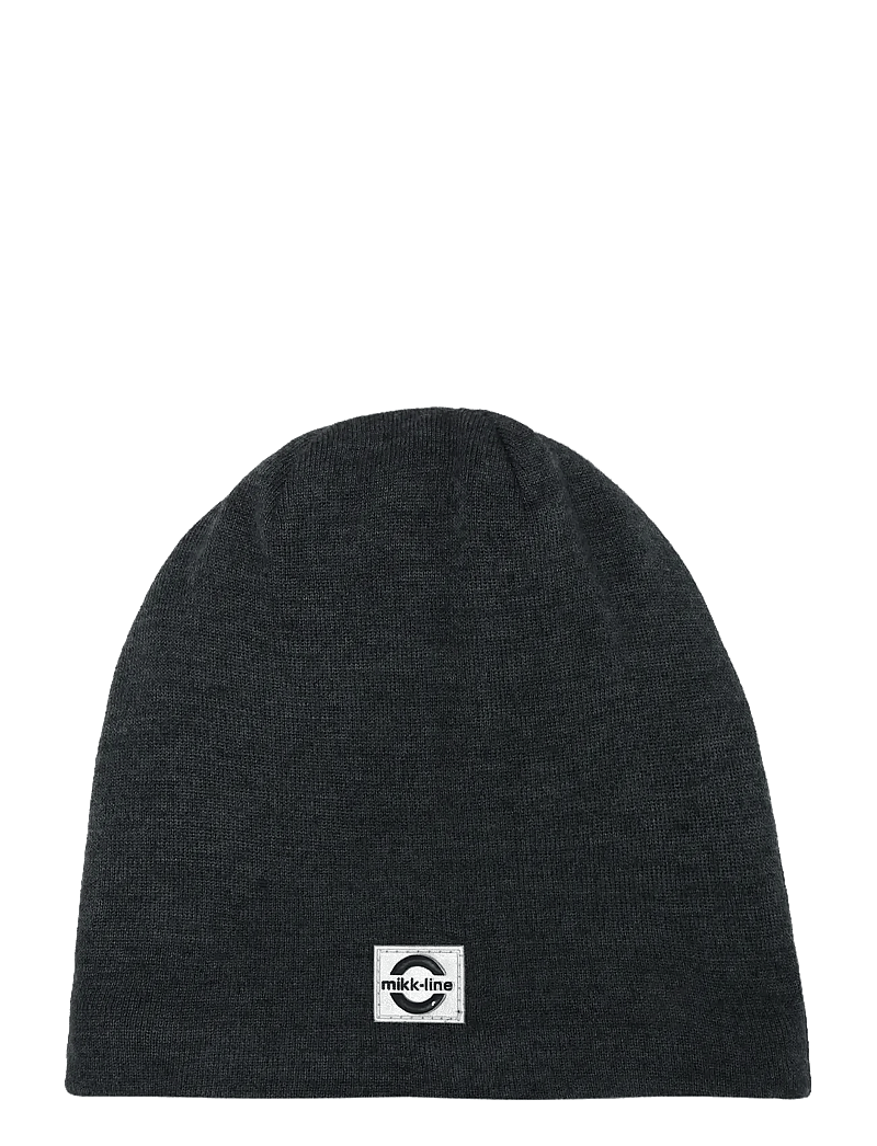 mikk-line - Wool Hat - Solid - beanies - dark grey melange - 0