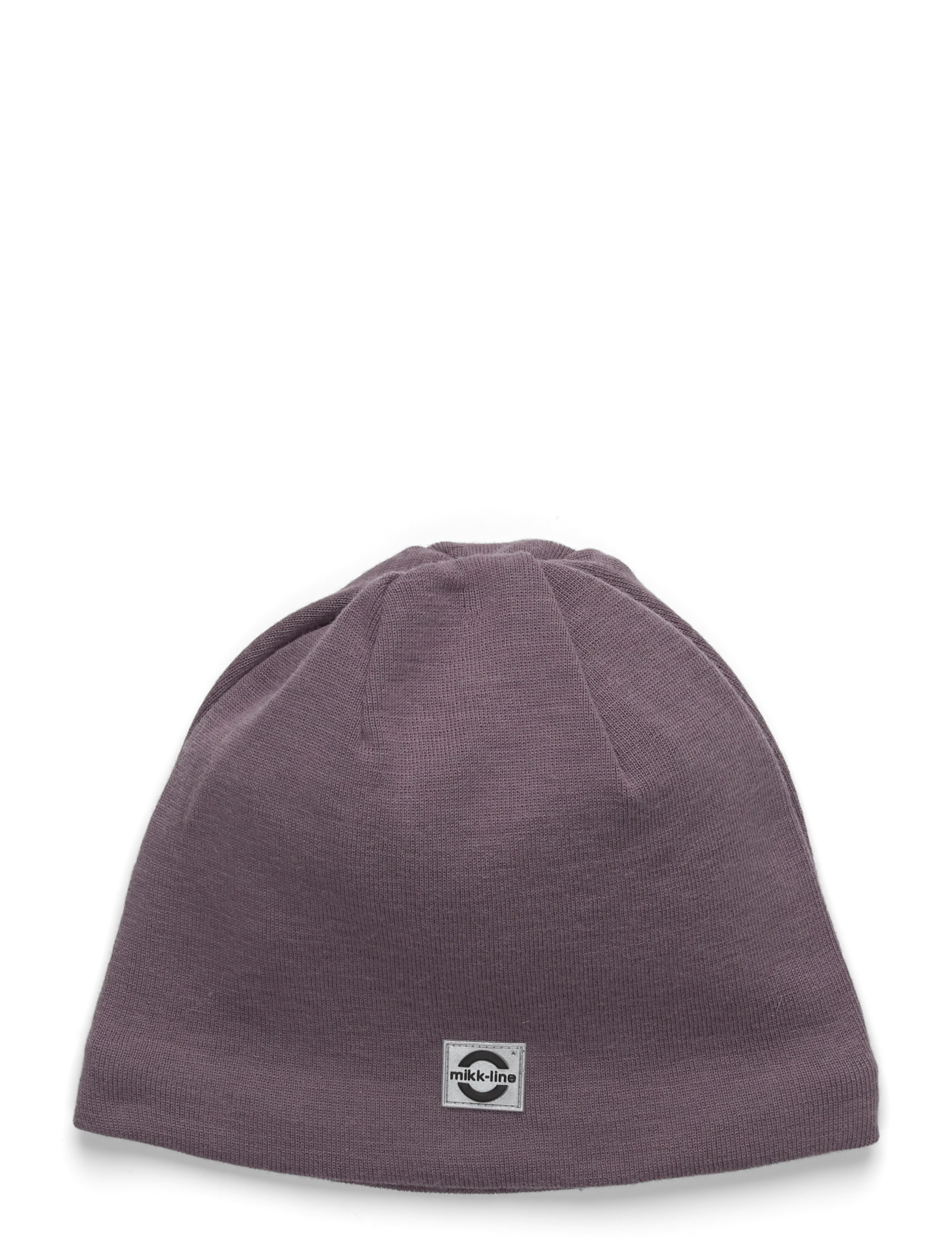 MIKK-LINE Wolle Hat - Solid Lila - 86/92 - Kinder