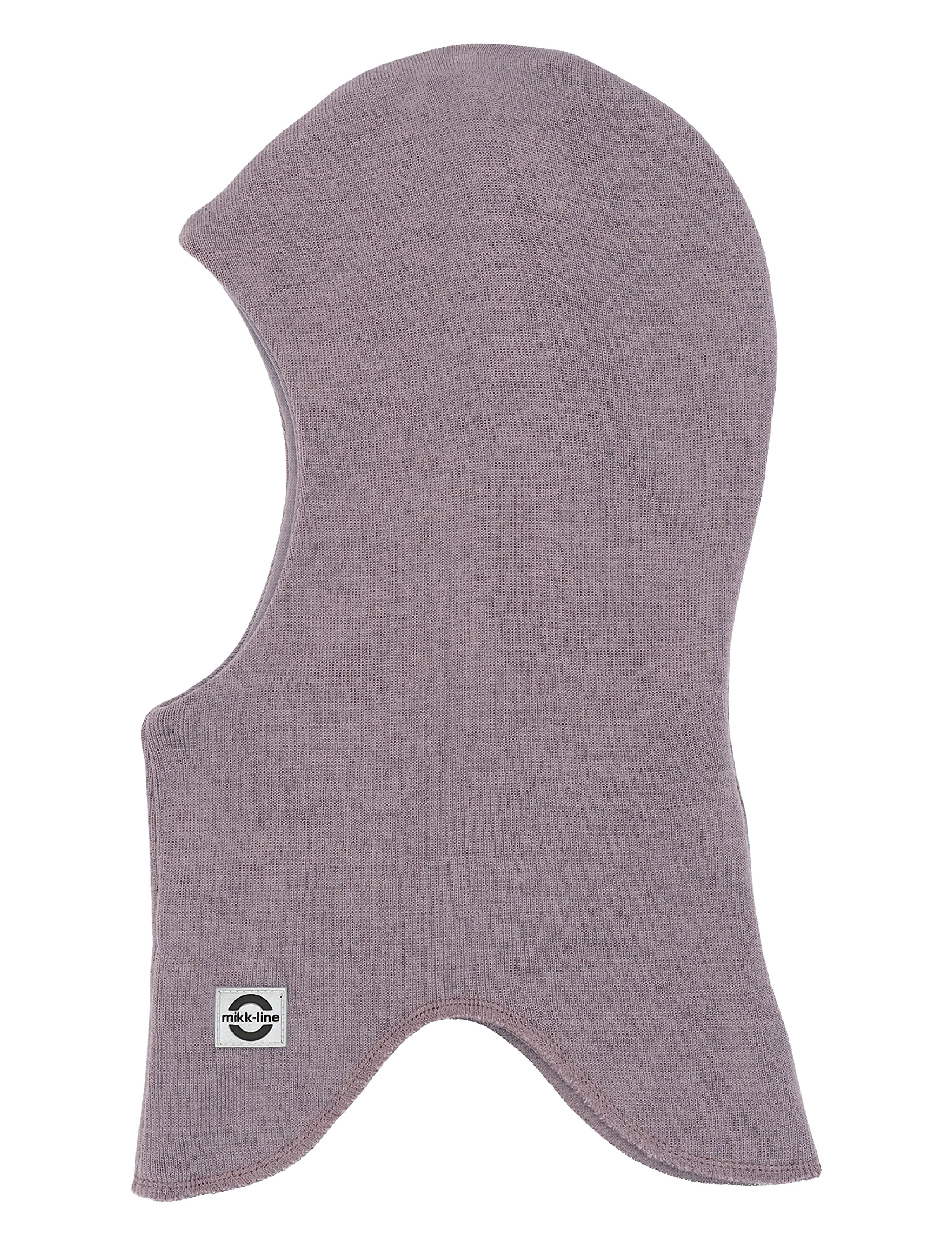 mikk-line Wool Fullface - Solid w. Windstop - Wool - SHARK / purple