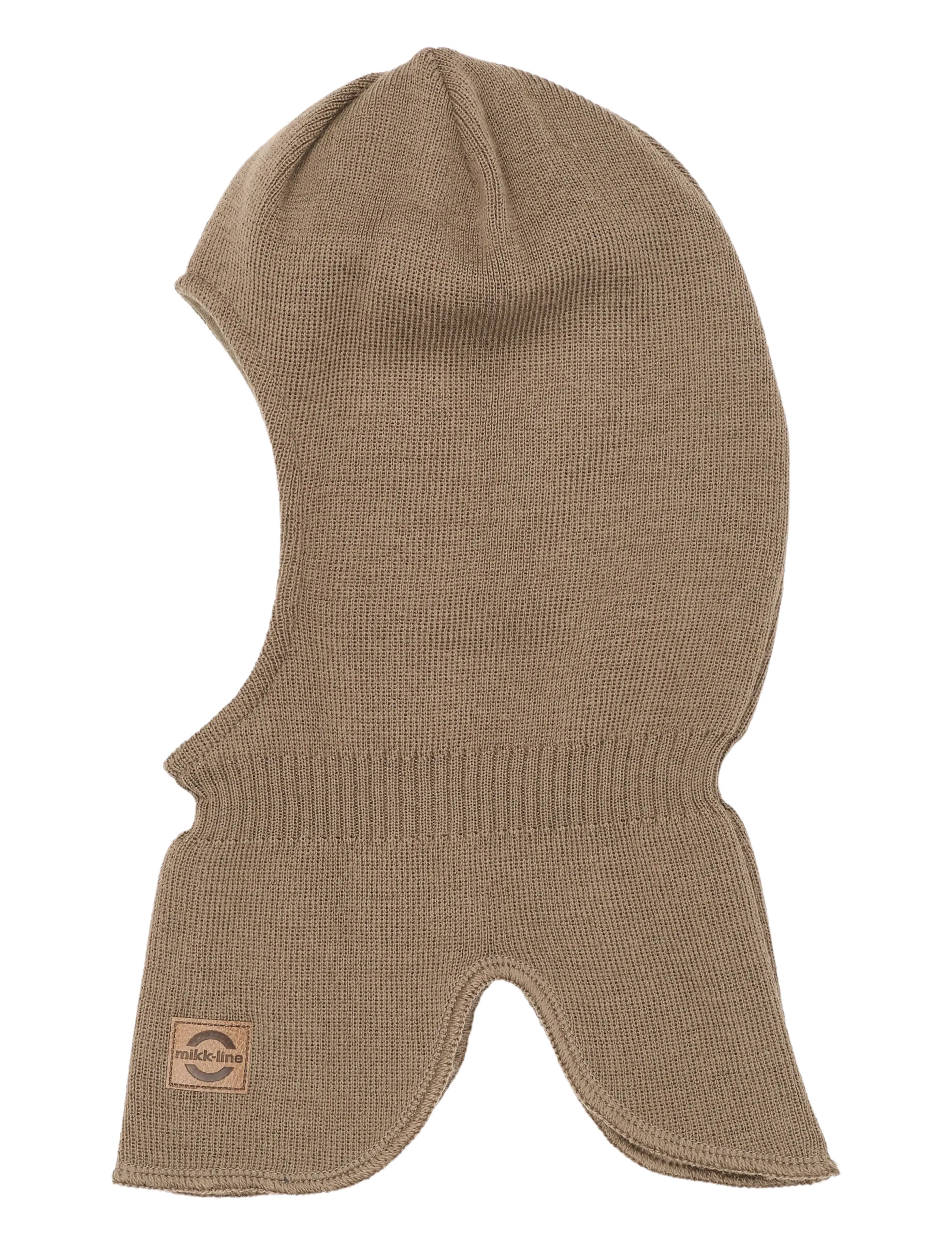 mikk-line Knitted Balaclava w Wool & Windstop - Wolle - FALCON / brown